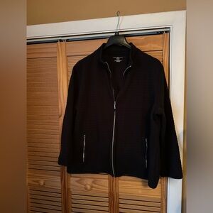 Women’s Karen Scott Quilted Sweater - Black